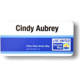 1.5" x 3" Matte Plastic Name Badge w/Full Color Imprint & Personalization